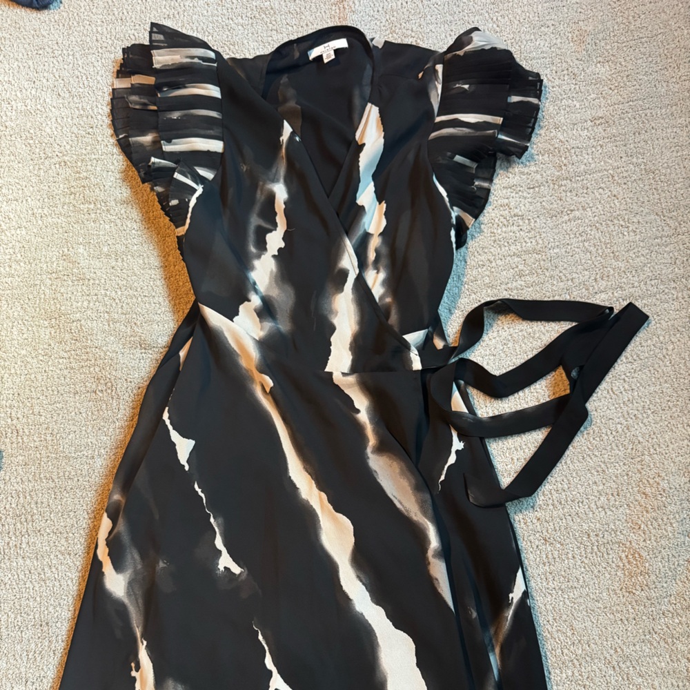 Halston Heritage Monochrome Patterned Dress